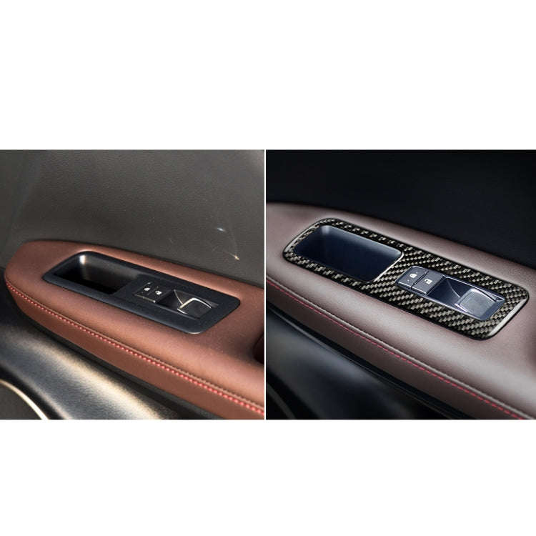 Car Carbon Fiber Window Glass Lift Decorative Sticker for Lexus RX300 / 270 / 200T / 450h 2016-20...