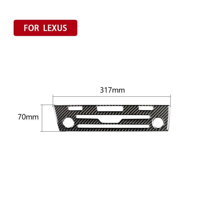 Car Carbon Fiber CD Panel Decorative Sticker for Lexus RX300 / 270 / 200T / 450h 2016-2019, Left ...
