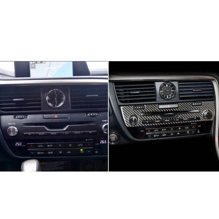 Car Carbon Fiber CD Panel Decorative Sticker for Lexus RX300 / 270 / 200T / 450h 2016-2019, Left ...