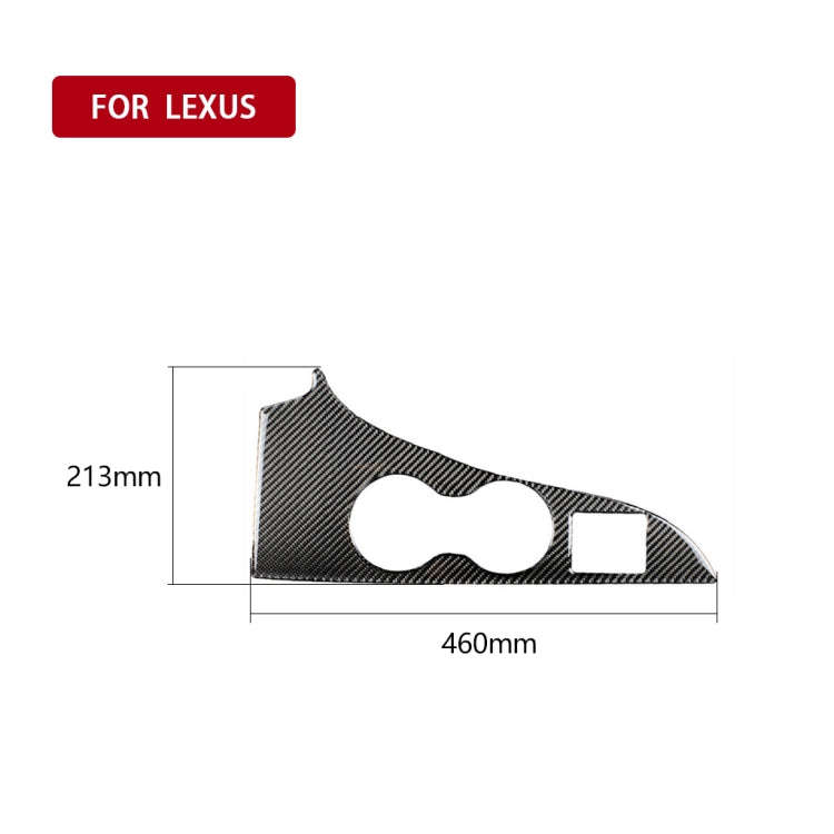 Car Carbon Fiber Water Cup Holder Panel Decorative Sticker for Lexus RX300 / 270 / 200T / 450h 20...