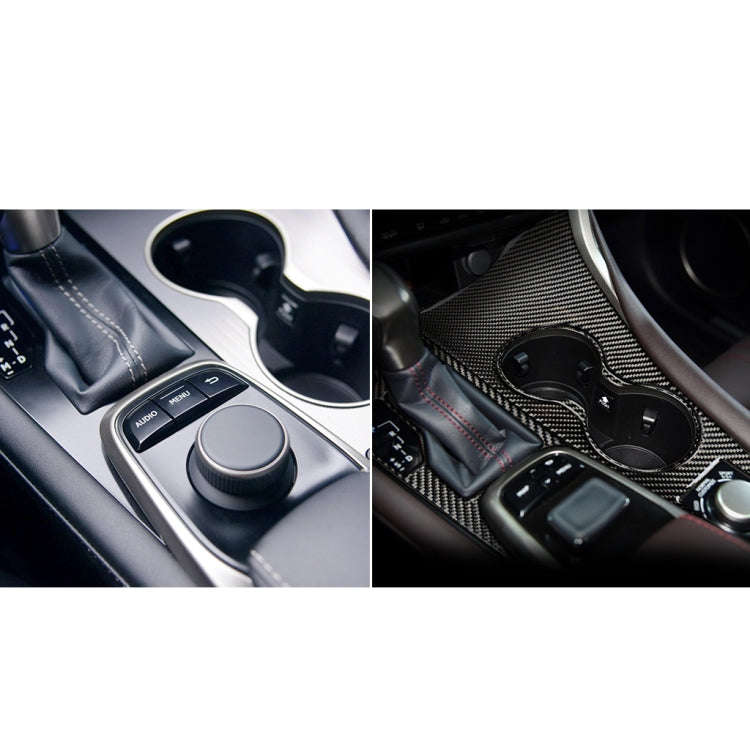 Car Carbon Fiber Water Cup Holder Panel Decorative Sticker for Lexus RX300 / 270 / 200T / 450h 20...