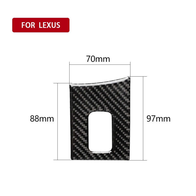Car Carbon Fiber Armrest Box Decorative Sticker for Lexus NX200 / 200t / 300h 2014-2021, Left Drive