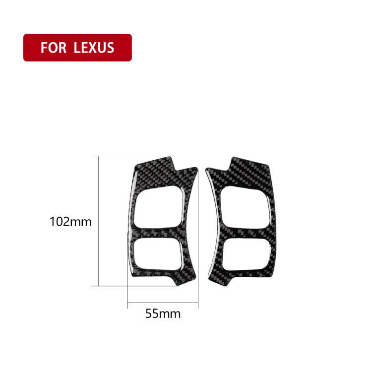 Car Carbon Fiber Steering Wheel Button Decorative Sticker for Lexus NX200 / 200t / 300h 2014-2021...