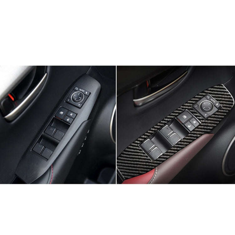 Car Carbon Fiber Window Glass Lift Decorative Sticker for Lexus NX200 / 200t / 300h 2014-2021, Le...
