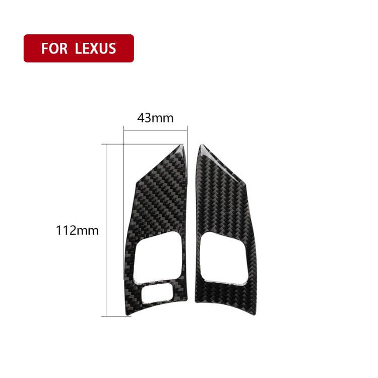 Car Carbon Fiber Steering Wheel Button A Decorative Sticker for Lexus IS250 300 350C 2006-2012, L...