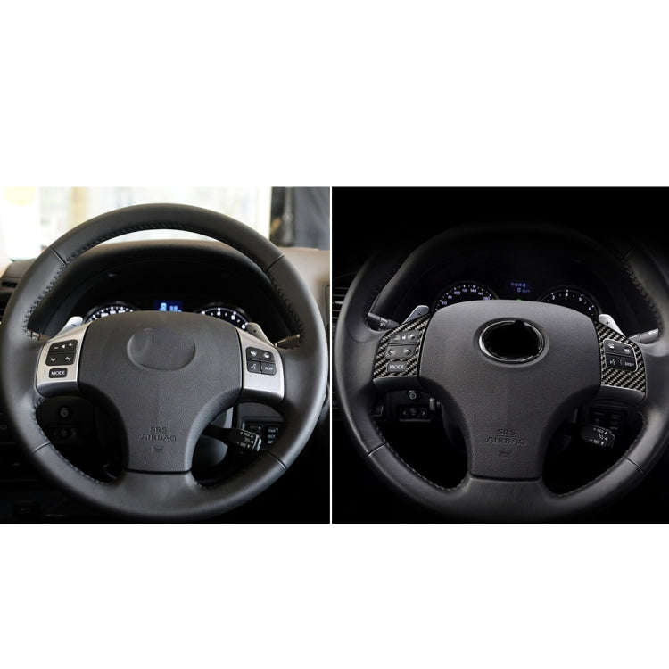 Car Carbon Fiber Steering Wheel Button A Decorative Sticker for Lexus IS250 300 350C 2006-2012, L...