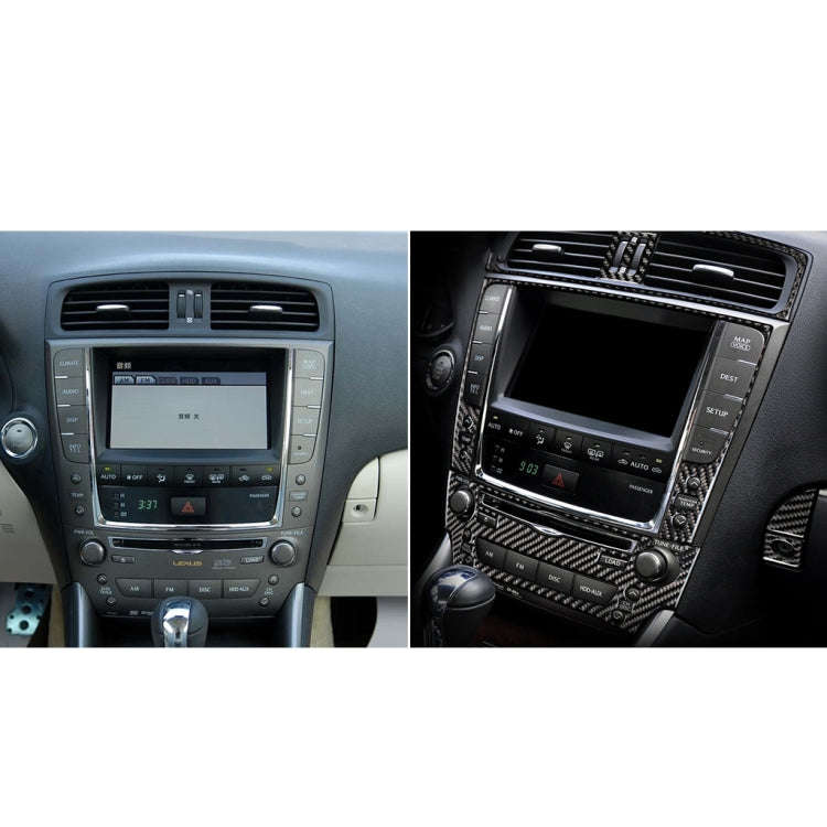Car Carbon Fiber Navigation Panel B Decorative Sticker for Lexus IS250 300 350C 2006-2012, Left a...
