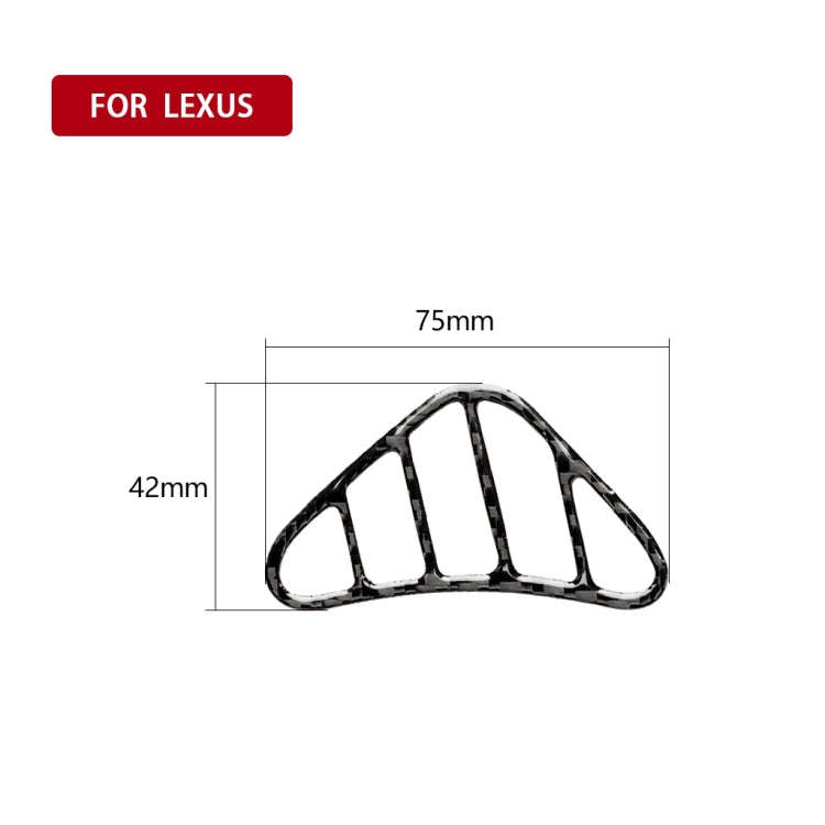 Car Carbon Fiber Small Left and Right Air Outlet Decorative Sticker for Lexus IS250 300 350C 2006...