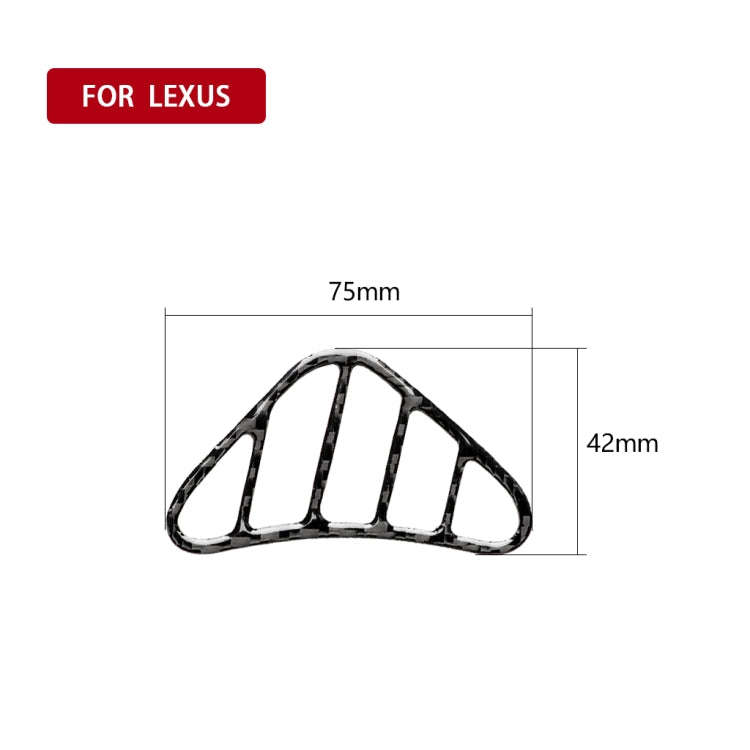 Car Carbon Fiber Small Left and Right Air Outlet Decorative Sticker for Lexus IS250 300 350C 2006...