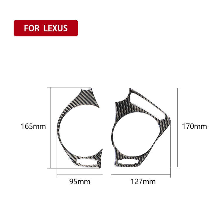 Car Carbon Fiber Big Left and Right Air Outlet Decorative Sticker for Lexus IS250 300 350C 2006-2...