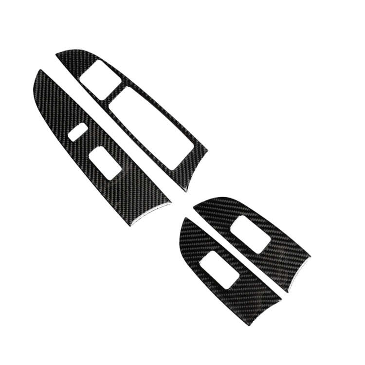 Car Carbon Fiber Window Glass Lift Decorative Sticker for Lexus IS250 300 350C 2006-2012, Right D...