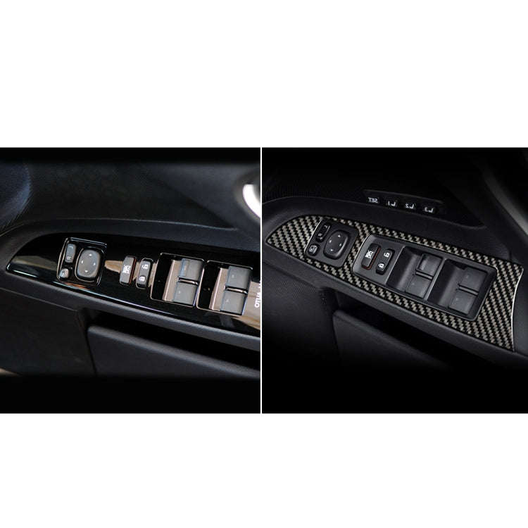 Car Carbon Fiber Window Glass Lift Decorative Sticker for Lexus IS250 300 350C 2006-2012, Right D...