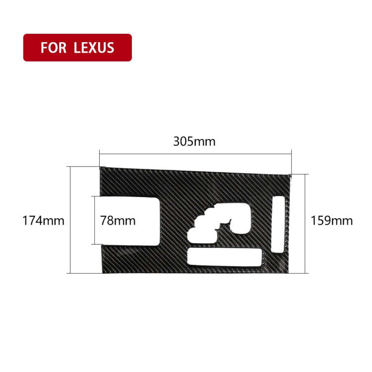 Car Carbon Fiber Gears A Decorative Sticker for Lexus IS250 300 350C 2006-2012, Right Drive