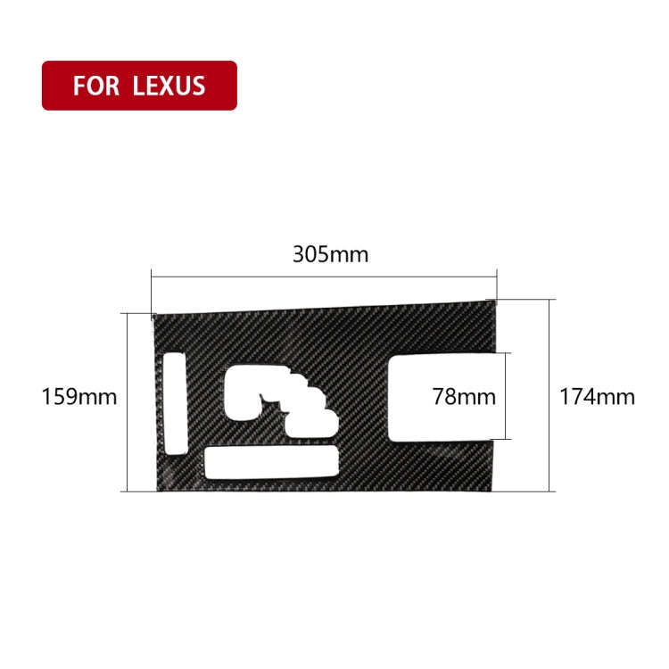 Car Carbon Fiber Gears A Decorative Sticker for Lexus IS250 300 350C 2006-2012, Left Drive