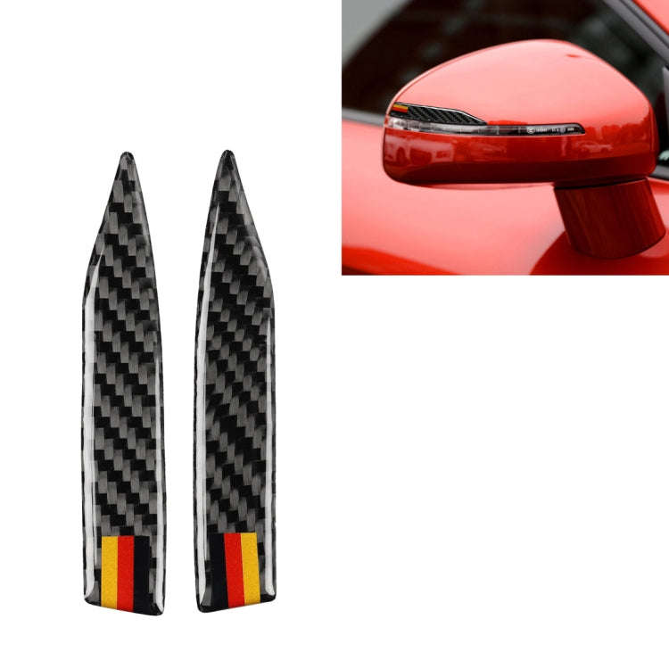 Car Carbon Fiber German Flag Pattern Rearview Mirror Anti-collision Sticker for Audi TT, Left and...