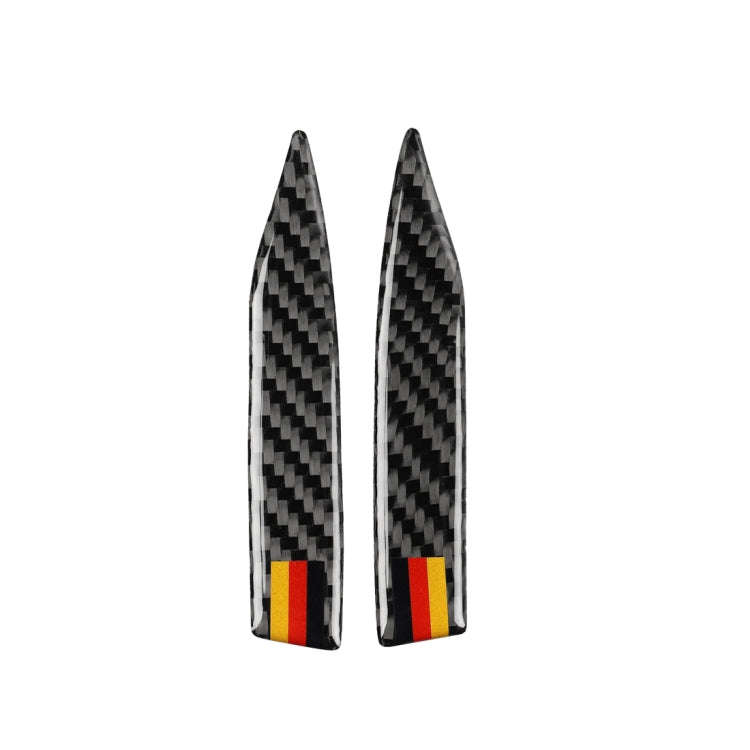 Car Carbon Fiber German Flag Pattern Rearview Mirror Anti-collision Sticker for Audi TT, Left and...