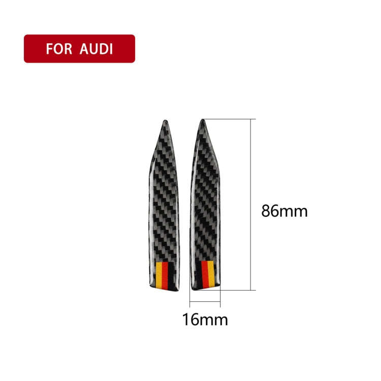 Car Carbon Fiber German Flag Pattern Rearview Mirror Anti-collision Sticker for Audi TT, Left and...