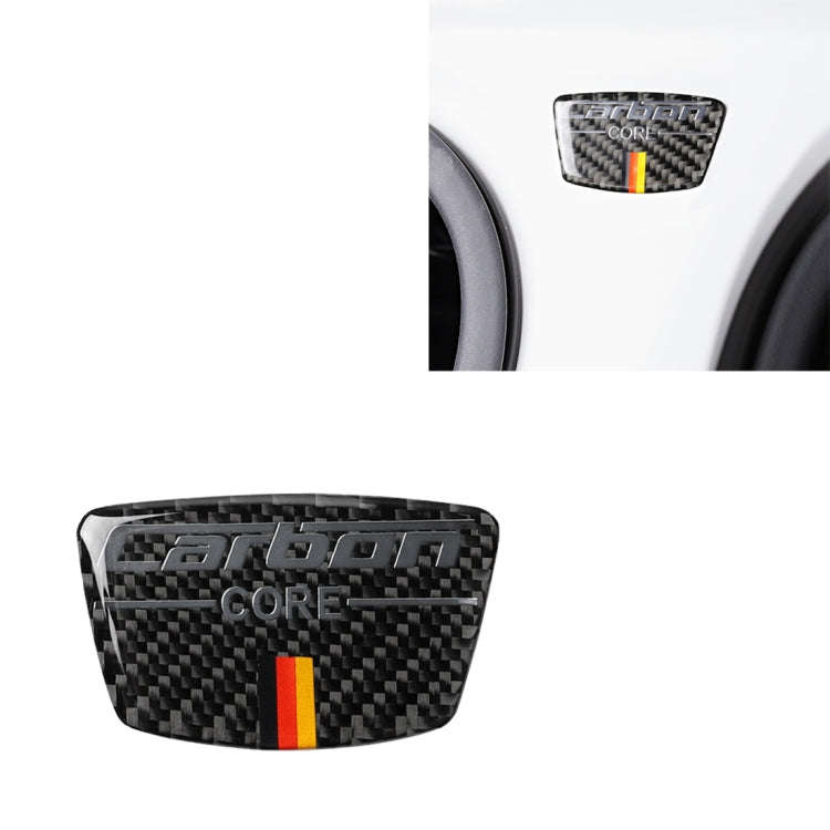 Car Carbon Fiber German Flag Pattern Doorpost Decorative Sticker for Audi TT, Left and Right Driv...