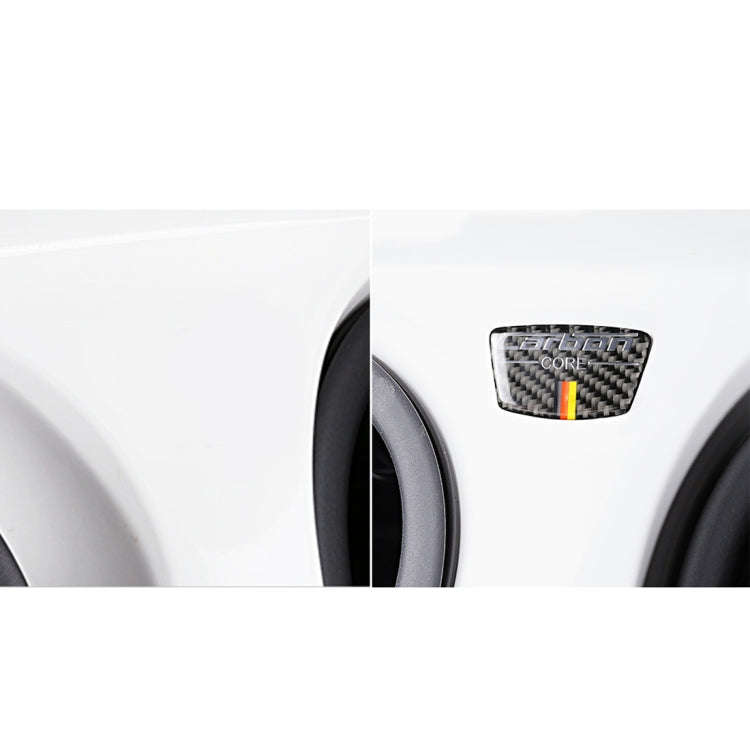 Car Carbon Fiber German Flag Pattern Doorpost Decorative Sticker for Audi TT, Left and Right Driv...