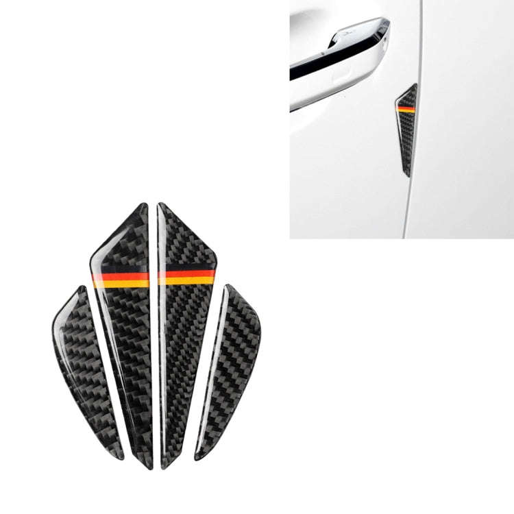 Car Carbon Fiber German Flag Pattern Anti-collision Sticker for Audi TT, Left and Right Drive Uni...