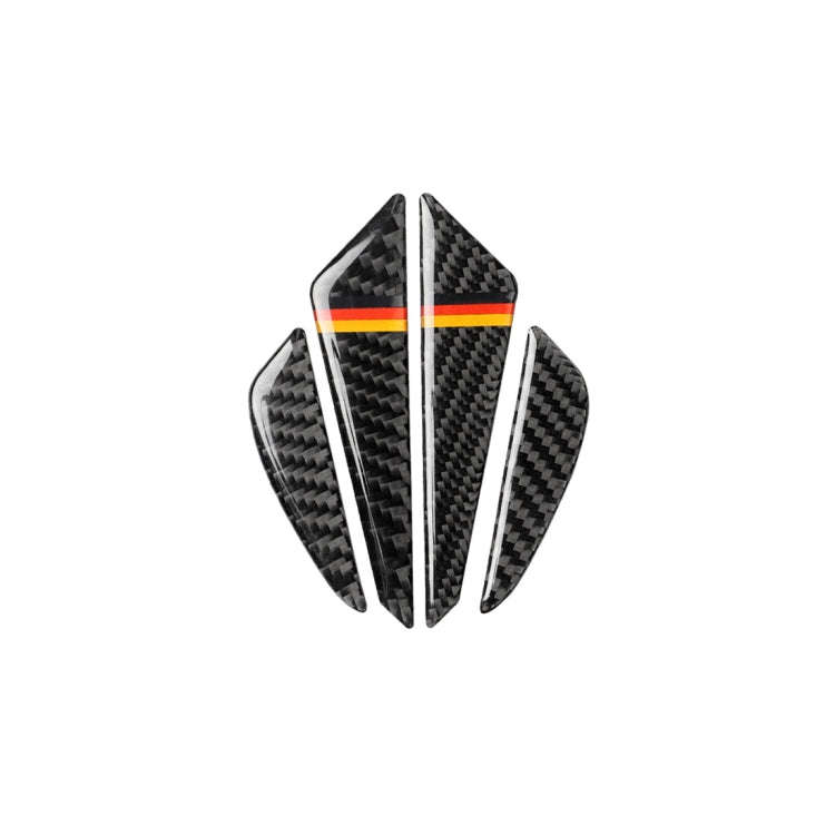 Car Carbon Fiber German Flag Pattern Anti-collision Sticker for Audi TT, Left and Right Drive Uni...