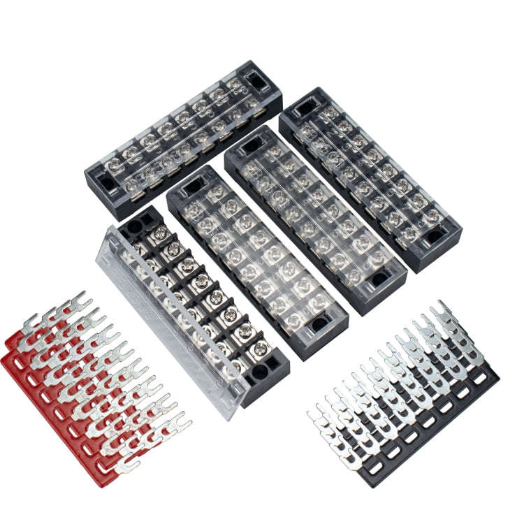 5 PCS Car 8-way 25A TB-2508 Dual Row Power Terminal Connector + 8-position Connection Strip with ...