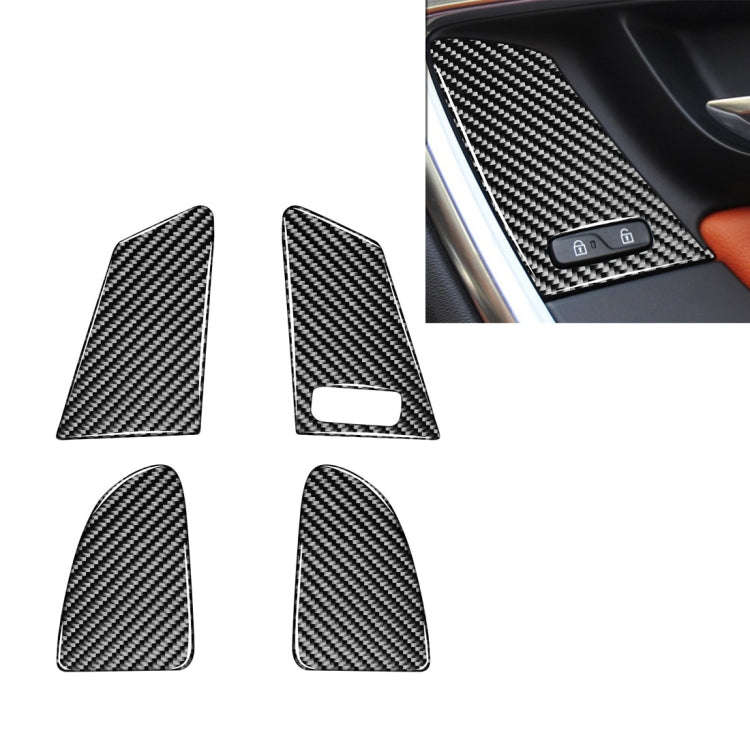 4 PCS Car Carbon Fiber Window Lifting Button Decorative Stickers for Volvo V60 / XC60 2010-2017 /...