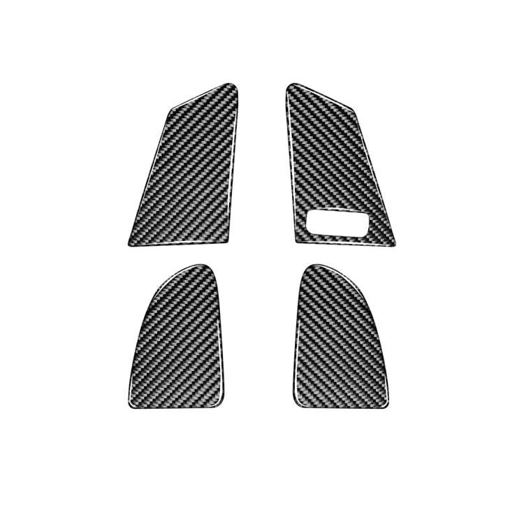 4 PCS Car Carbon Fiber Window Lifting Button Decorative Stickers for Volvo V60 / XC60 2010-2017 /...