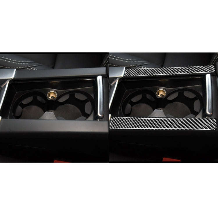 Car Carbon Fiber Armrest Cup Holder Decorative Stickers for Volvo V60 2010-2017 / S60 2010-2018, ...
