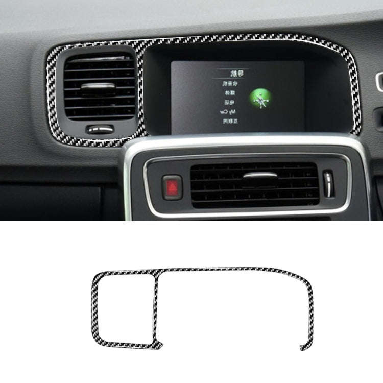 Car Carbon Fiber Navigation Frame Decorative Stickers for Volvo V60 2010-2017 / S60 2010-2018, Ri...