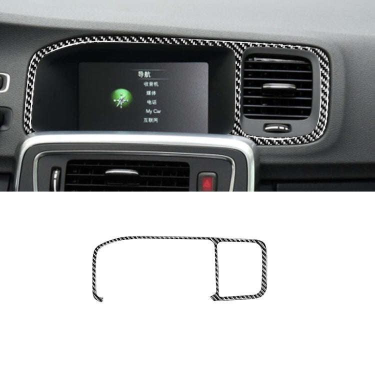 Car Carbon Fiber Navigation Frame Decorative Stickers for Volvo V60 2010-2017 / S60 2010-2018, Le...