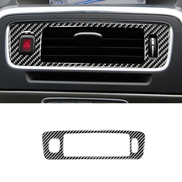Car Carbon Fiber Central Control Below Air Outlet Decorative Stickers for Volvo V60 2010-2017 / S...