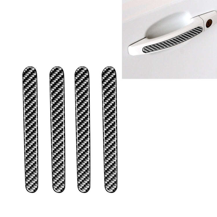 4 PCS Car Carbon Fiber Door Outside Handle Decorative Stickers for Chevrolet Cruze 2009-2015, Lef...