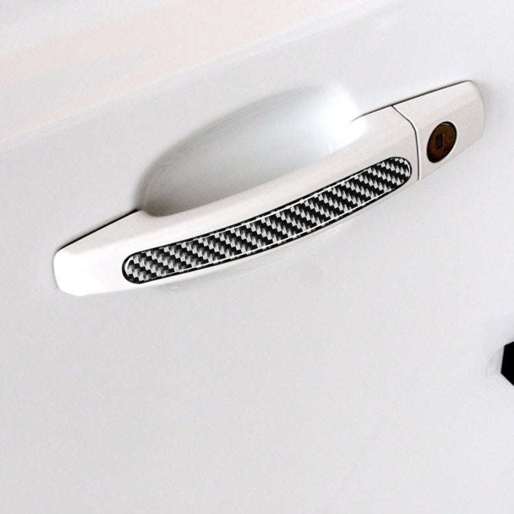 4 PCS Car Carbon Fiber Door Outside Handle Decorative Stickers for Chevrolet Cruze 2009-2015, Lef...