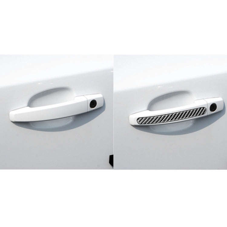 4 PCS Car Carbon Fiber Door Outside Handle Decorative Stickers for Chevrolet Cruze 2009-2015, Lef...