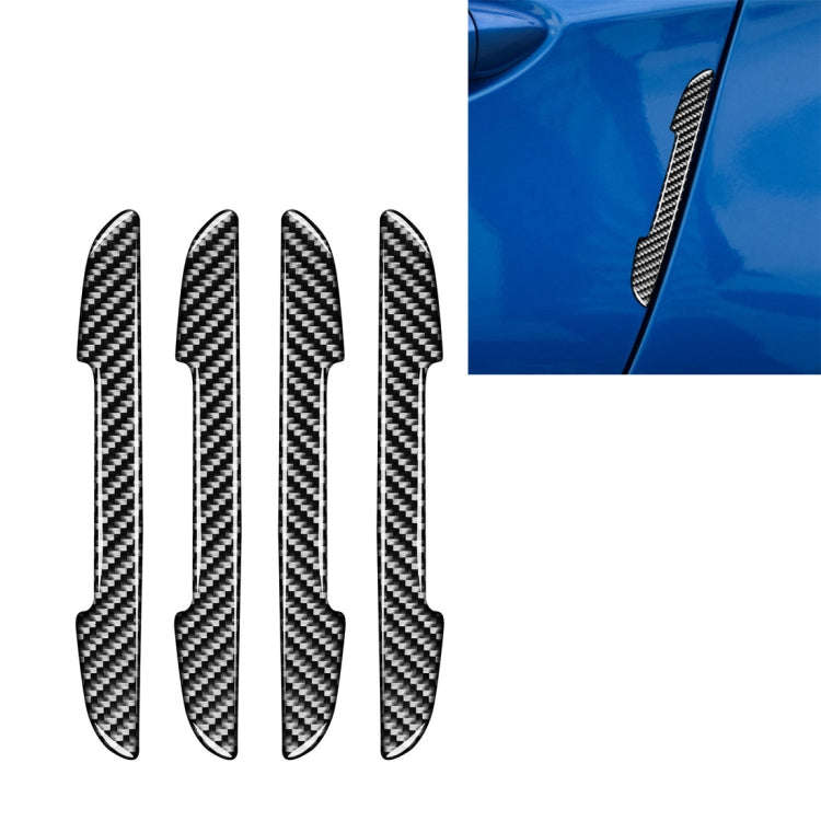 4 PCS Car Carbon Fiber Side Anti-collision Bumper Strip for Chevrolet Cruze 2009-2015, Left and R...