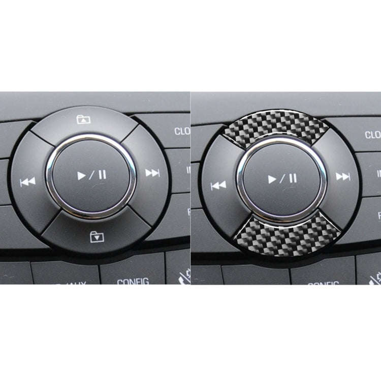 Car Carbon Fiber CD Button Decorative Sticker for Chevrolet Cruze 2009-2015, Left and Right Drive...