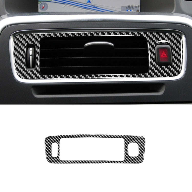 Car Carbon Fiber Central Control Below Air Outlet Decorative Stickers for Volvo V60 2010-2017 / S...