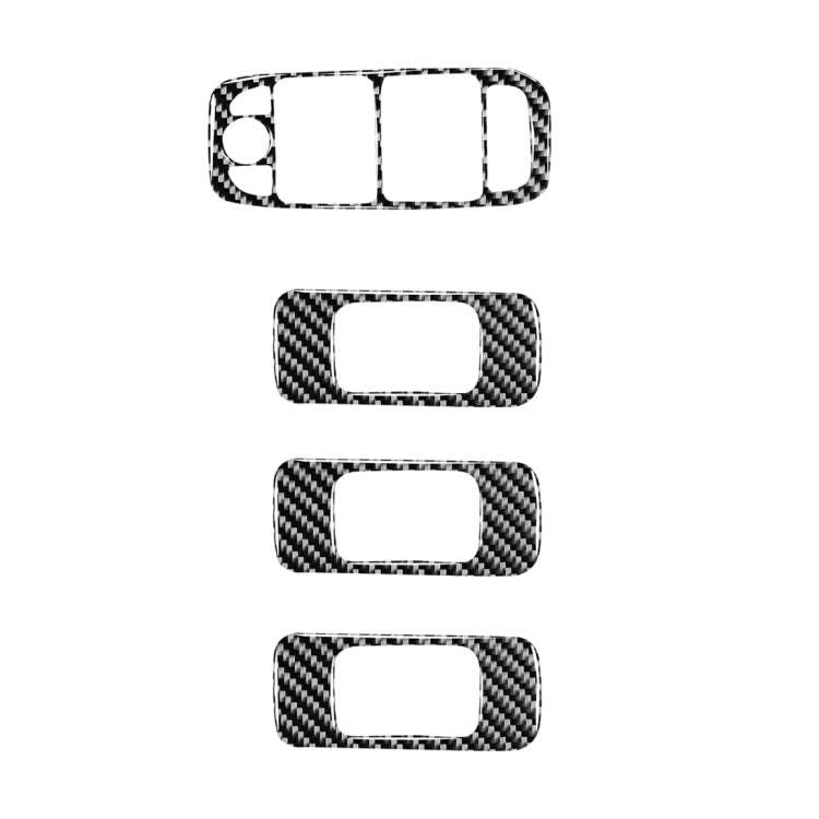 4 in 1 Car Carbon Fiber Lifting Panel Decorative Stickers for Jaguar F-PACE X761 XE X760 2016-202...