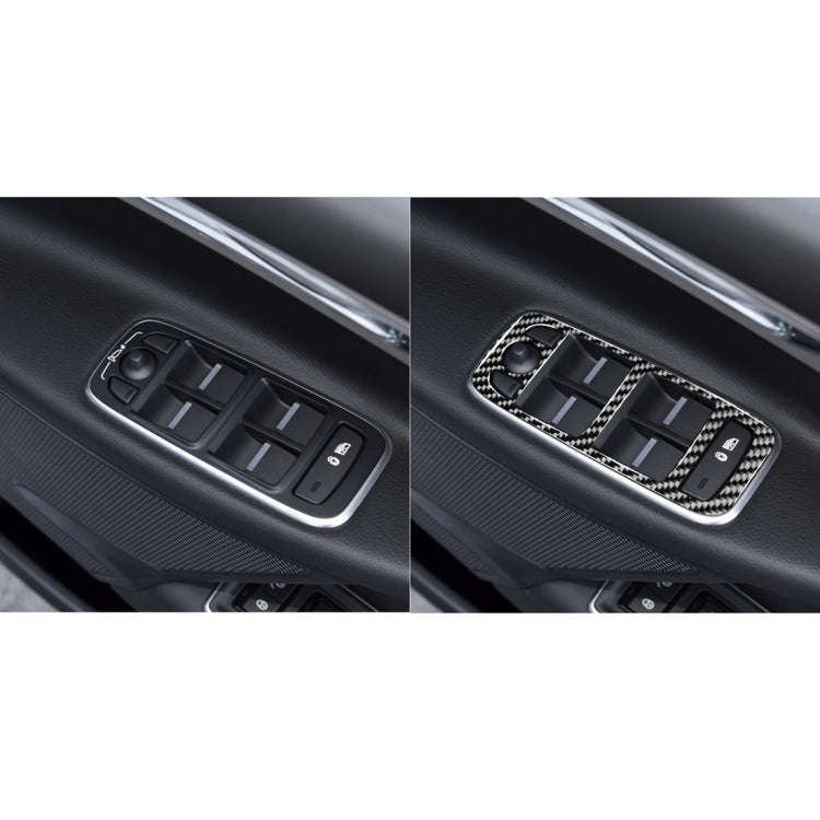 4 in 1 Car Carbon Fiber Lifting Panel Decorative Stickers for Jaguar F-PACE X761 XE X760 2016-202...
