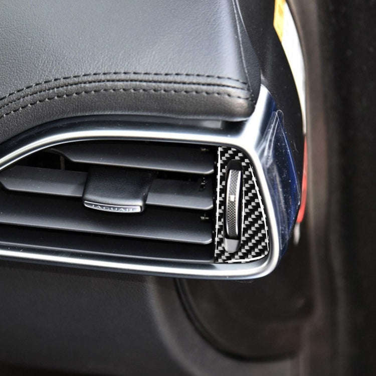 2 PCS Car Carbon Fiber Left and Right Air Outlet Decorative Stickers for Jaguar F-PACE X761 XE X7...