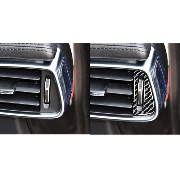 2 PCS Car Carbon Fiber Left and Right Air Outlet Decorative Stickers for Jaguar F-PACE X761 XE X7...
