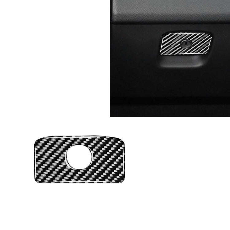 Car Carbon Fiber Front Passenger Seat Storage Box Handle Decorative Stickers for Jaguar F-PACE X7...