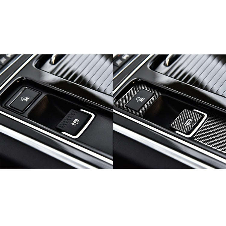3 in 1 Car Carbon Fiber Electronic Handbrake Decorative Stickers for Jaguar F-PACE X761 XE X760 X...