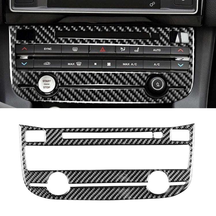 Car Carbon Fiber Air Conditioning Panel Decorative Stickers for Jaguar F-PACE X761 XE X760 XF X26...