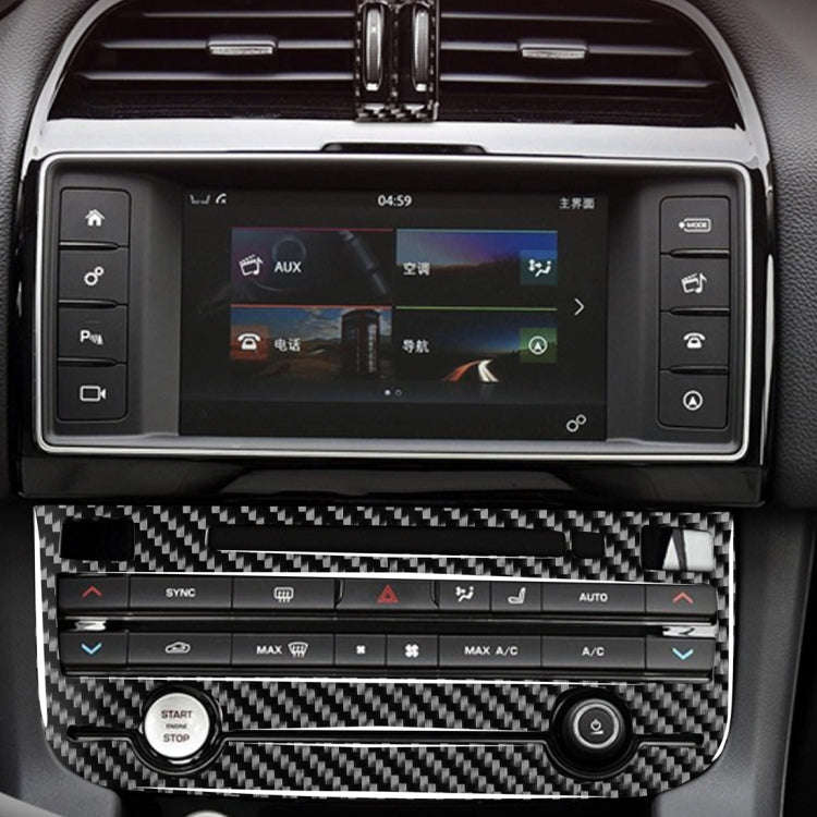 Car Carbon Fiber Air Conditioning Panel Decorative Stickers for Jaguar F-PACE X761 XE X760 XF X26...