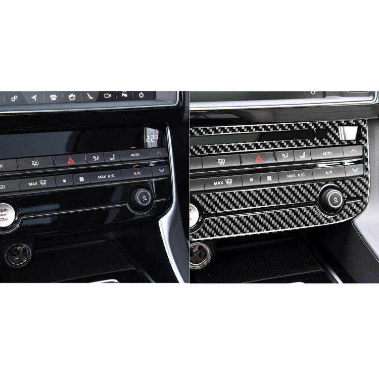 Car Carbon Fiber Air Conditioning Panel Decorative Stickers for Jaguar F-PACE X761 XE X760 XF X26...