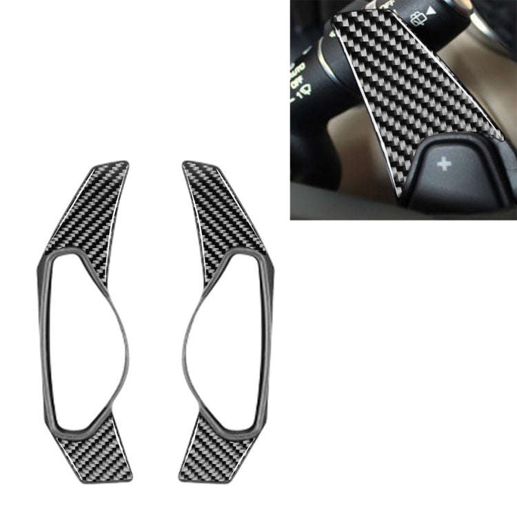 2 PCS Car Carbon Fiber Steering Wheel Paddle Decorative Stickers for Jaguar F-PACE X761 XE X760 X...