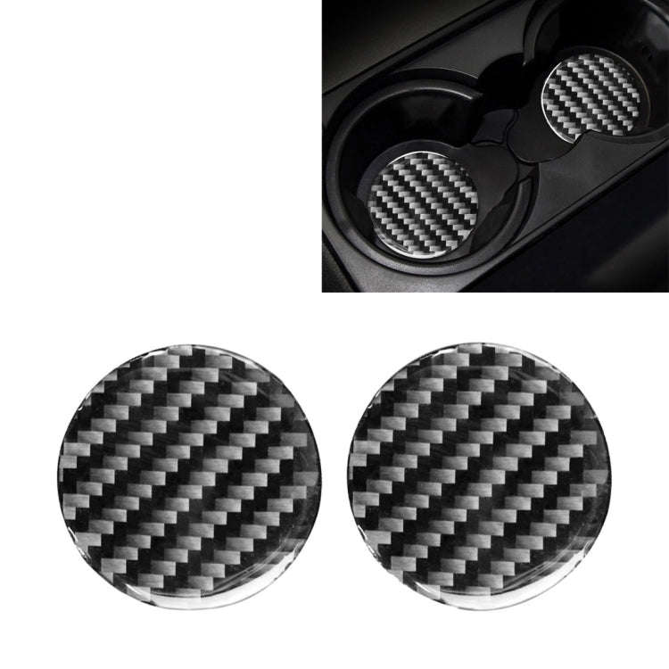 Car Carbon Fiber Water Cup Holder Mat for Land Rover Discovery 4 2010-2016, Left and Right Drive ...