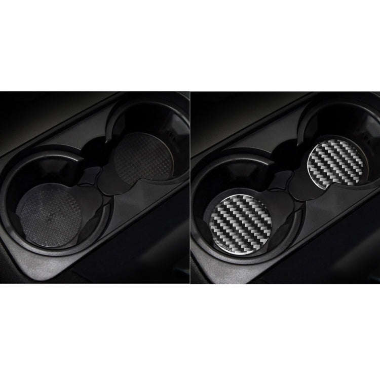 Car Carbon Fiber Water Cup Holder Mat for Land Rover Discovery 4 2010-2016, Left and Right Drive ...